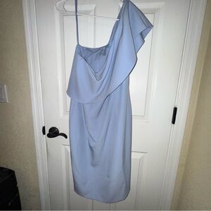 Elegant Antonio Melani One-Shoulder Blue Dress